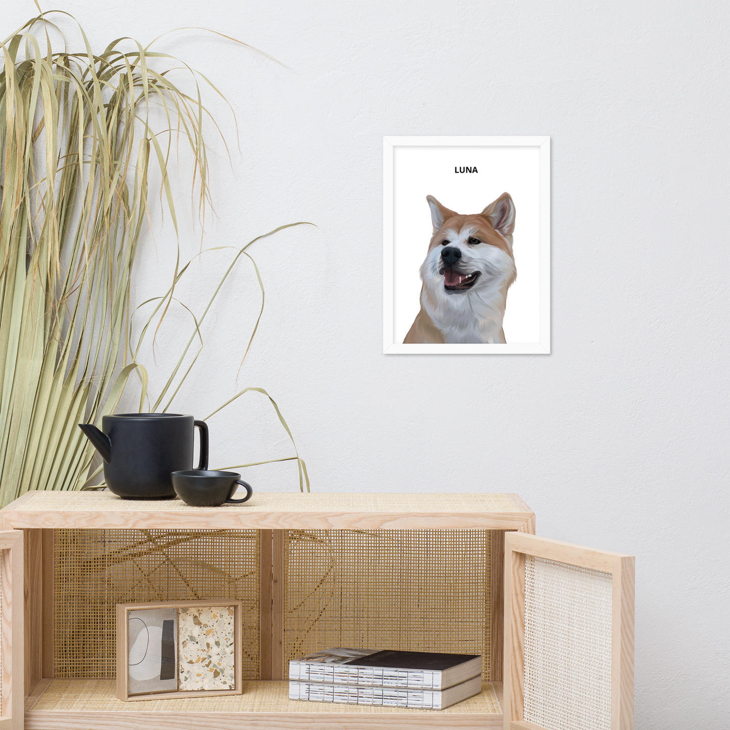 Personalisiertes Haustierposter mit Rahmen